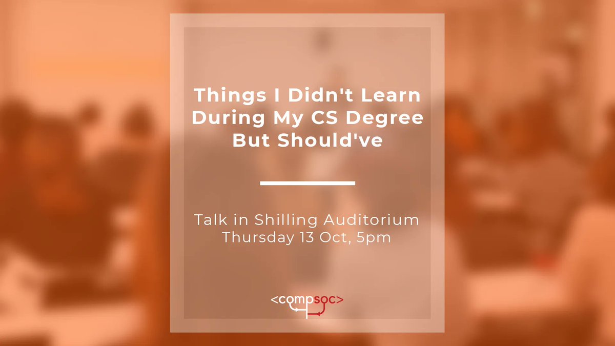 Join us on next Thursday at 5pm in Shilling Auditorium for our talk by Joe Reddington!