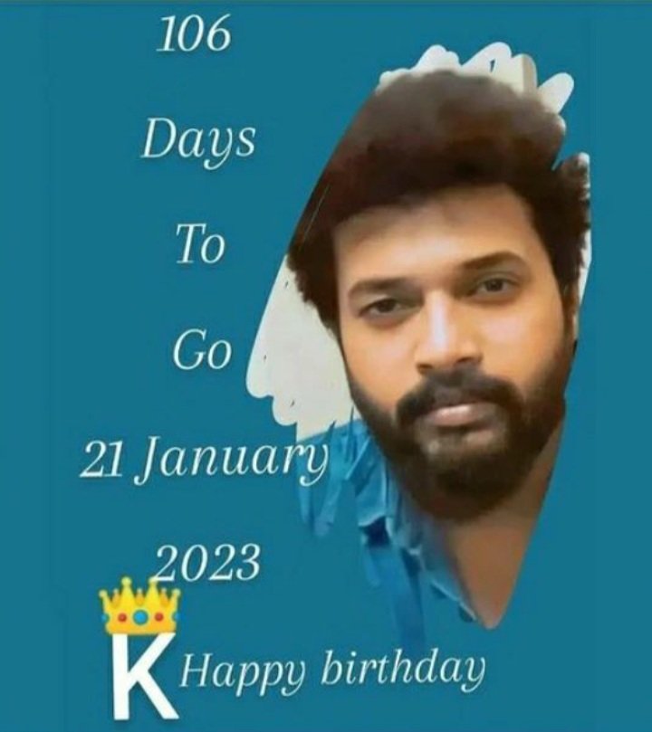 karthikfan21's tweet photo. 👑 BIRTHDAY COUNTDOWN STARTS...

106 DAYS TO GO...

#karthikraj #iamkarthikraj #mugilan #karthik #hbdnonpareilkarthikraj #kstudios #westandwithkarthikraj #2yearsofmugilan #1yearofkstudios https://t.co/P7E6P1oPaR