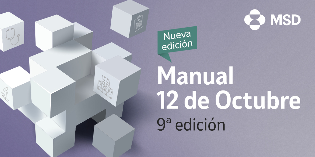 msd_es's tweet photo. ¡El Manual 12 de Octubre tiene nueva edición 📚! 
Contenido actualizado y dividido por especialidades. 
Está dirigido a profesionales de la #medicina, la #enfermería o #farmacia. 👨🏻‍⚕️👩🏾‍⚕️👩🏻‍⚕️👩🏼‍⚕️👨🏽‍⚕️👨🏼‍⚕️
Acceda aquí 👉🏻 https://t.co/HRYoQKIvEM  
#manual12deOctubre https://t.co/uzJViSHe1Y