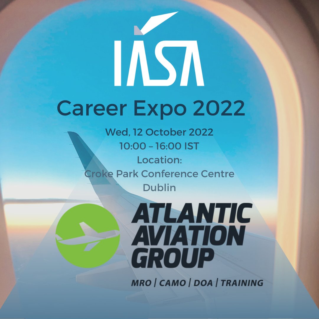 We are delighted to announce that Atlantic Aviation Group will be exhibiting at our IASA Career Expo on the 12th of October!

Click the link attached to register for your FREE ticket! bit.ly/3KCJLVp