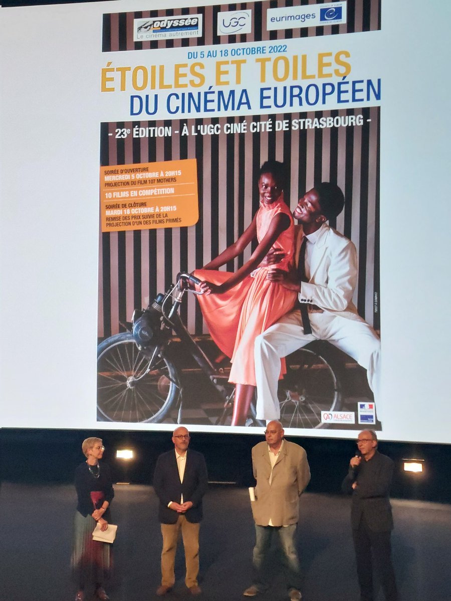 Et pour finir... inauguration du festival Etoiles et Toiles du cinéma europeen <a href="/CinemaOdyssee/">RCA Odyssée</a>, où j'ai la grande chance d'être membre du jury pour la 3eme année sous la présidence de Michele Giacomelli <a href="/ItalyatCoE/">Italia al CdE</a>. diffusion d'un sublime film hors compétition "107 Mothers"
4/4