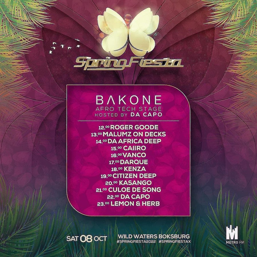 CaiiroSA's tweet photo. 15:00 , make sure you arrive early to catch my set at #SpringFiestaSA https://t.co/WHFfiinpGx