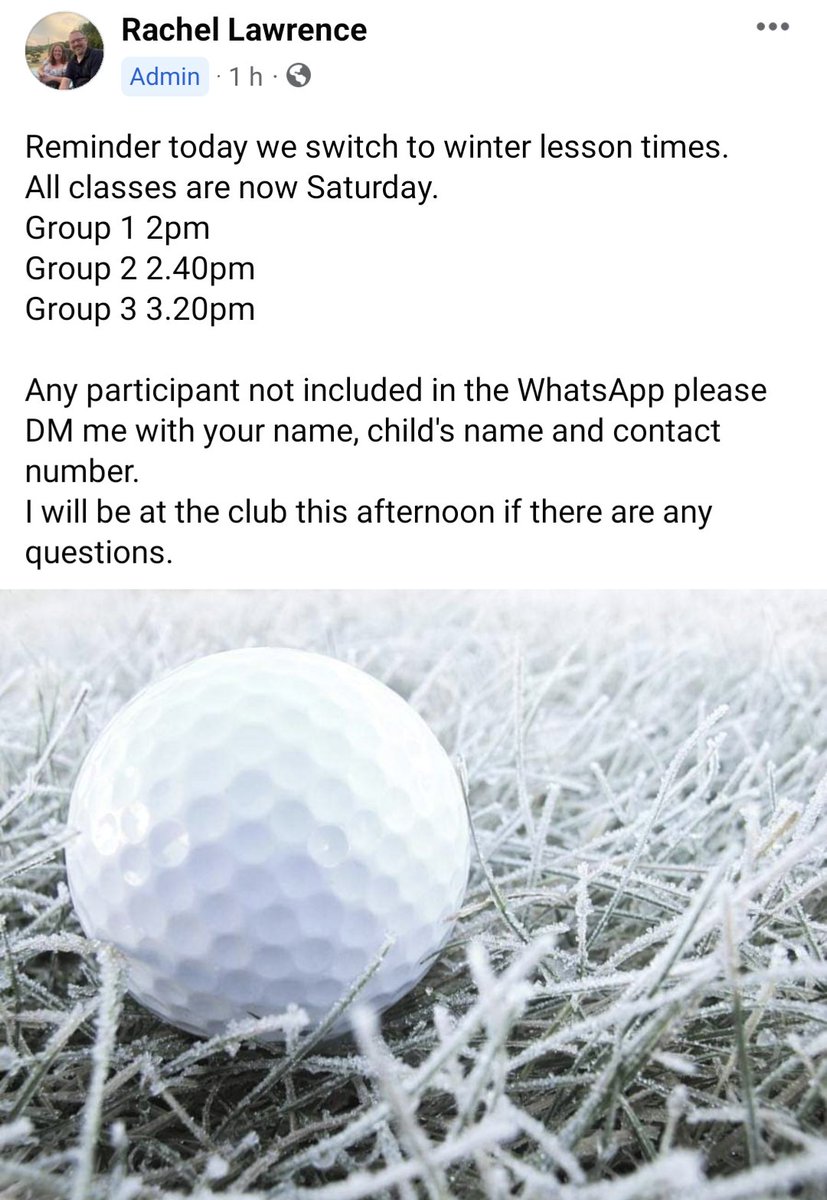GlynAbbeyGC's tweet photo. Change to winter classes for our juniors - Starts today! #wintergolf #juniorgolfers https://t.co/52Uc5SY61K