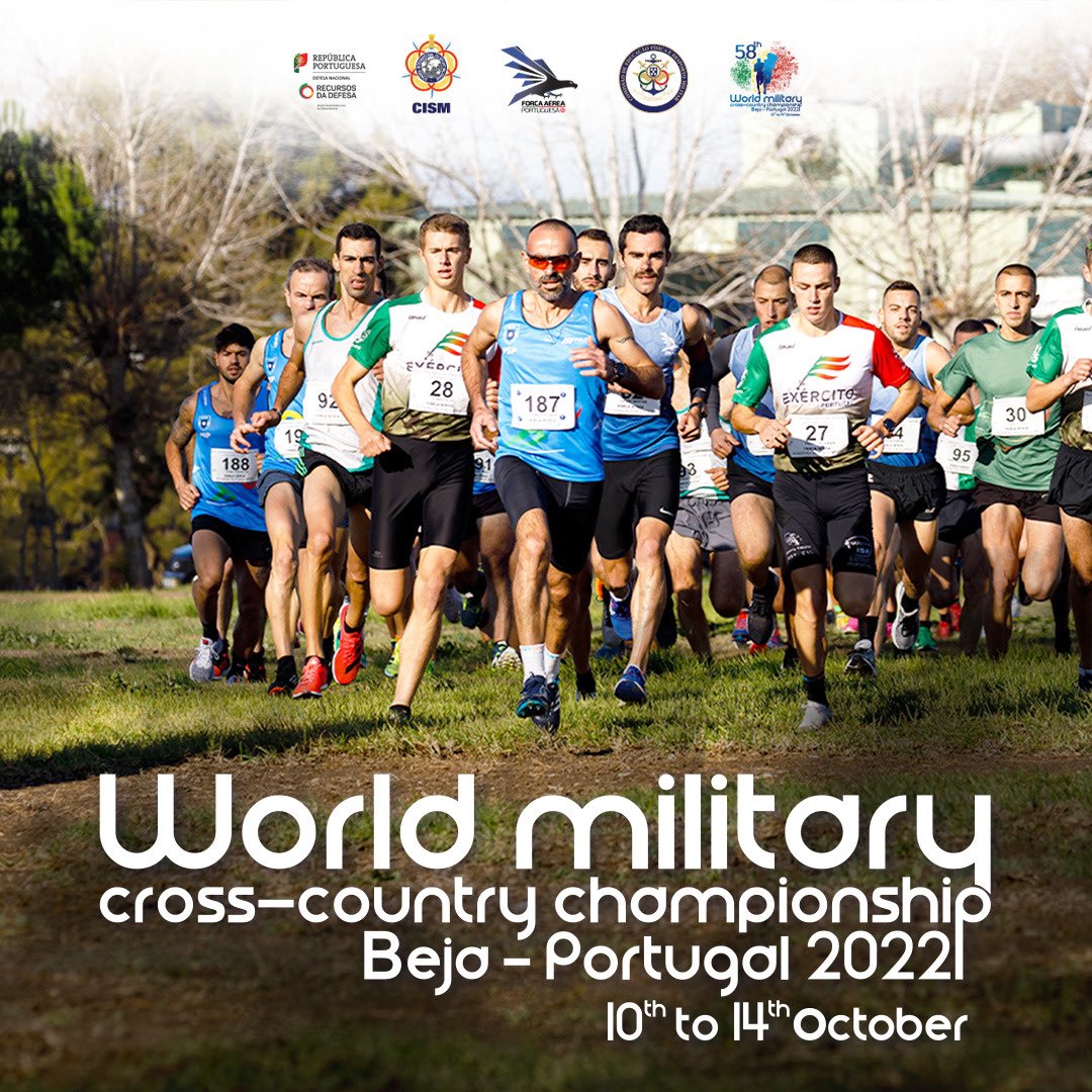 Beja (Portugal): Final entries 58th World Military Cross Country Championship. 32 nations: 283 athletes. 143 men on 10 Km individual race - 107 women on 8 Km individual race - 20 nations confirmed on mixed relay (2 men and 2 women, will run each 2 Km). #58thwmccc #CISM