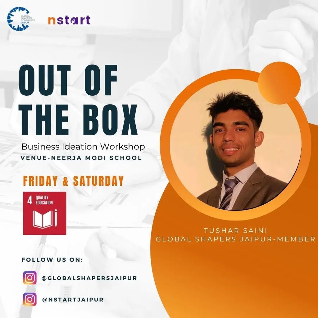 Do you know everyone to each one of us have ideas in mind, but it needs a direction to channelise and portray in best way possible, so here was intensive workshop held by @_tusharsaini_ yesterday and today at <a href="/nmsjaipur/">Neerja Modi School</a>

Topic: Out of the Box (Business i… instagr.am/p/CjcmRSThozR/