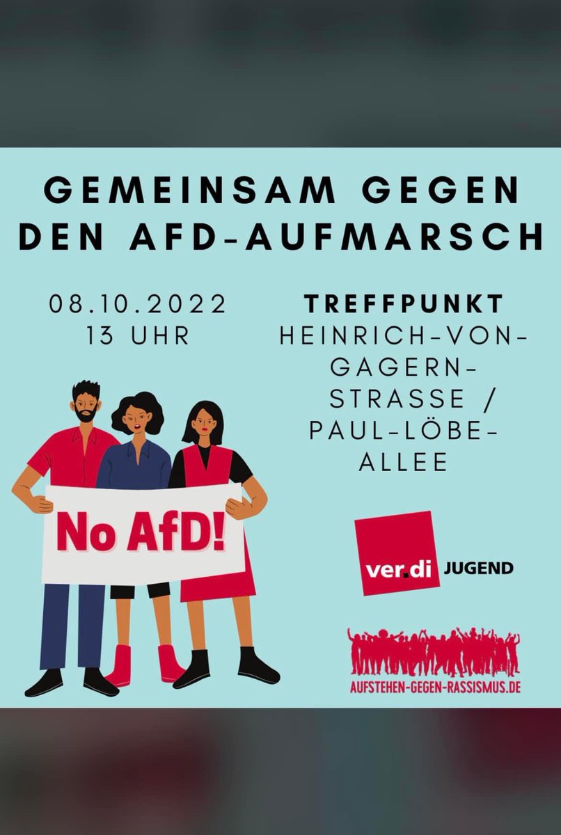 StefanAdamski1's tweet photo. So ein #Bahnausfall hat auch wenige gute Seiten. Die Anreise Rechtsradikaler zu deren Zusammenrottung heute hier in Berlin ist erschwert. Wir zeigen um 13.00 Uhr am Kanzleramt klare Kante gegen diese Feinde des sozialen Miteinanders. @_verdi @verdi_Jugend @dgb_news @spdde @jusos https://t.co/DurlorVf05