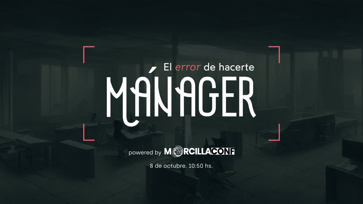 devfesteando's tweet image. El error de hacerte manager

@npatarino #Engineer en @Eventbrite nos habla de los nuevos puestos de liderazgo que existen en el mercado, pero que no conllevan gestión de personas

#ChimichurriCode 
#MorcillaConf #Devfest #GDG #Burgos