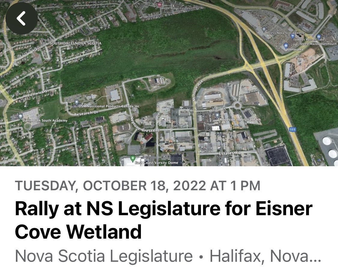 #EisnerWetland #DartmouthNS #Halifax #nspoli @eisnerwetland 

facebook.com/events/s/rally…