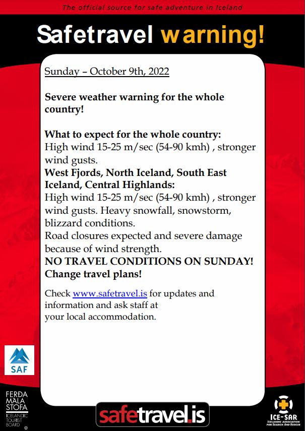 #iceland #traveliceland #safetravel #storm #notravel