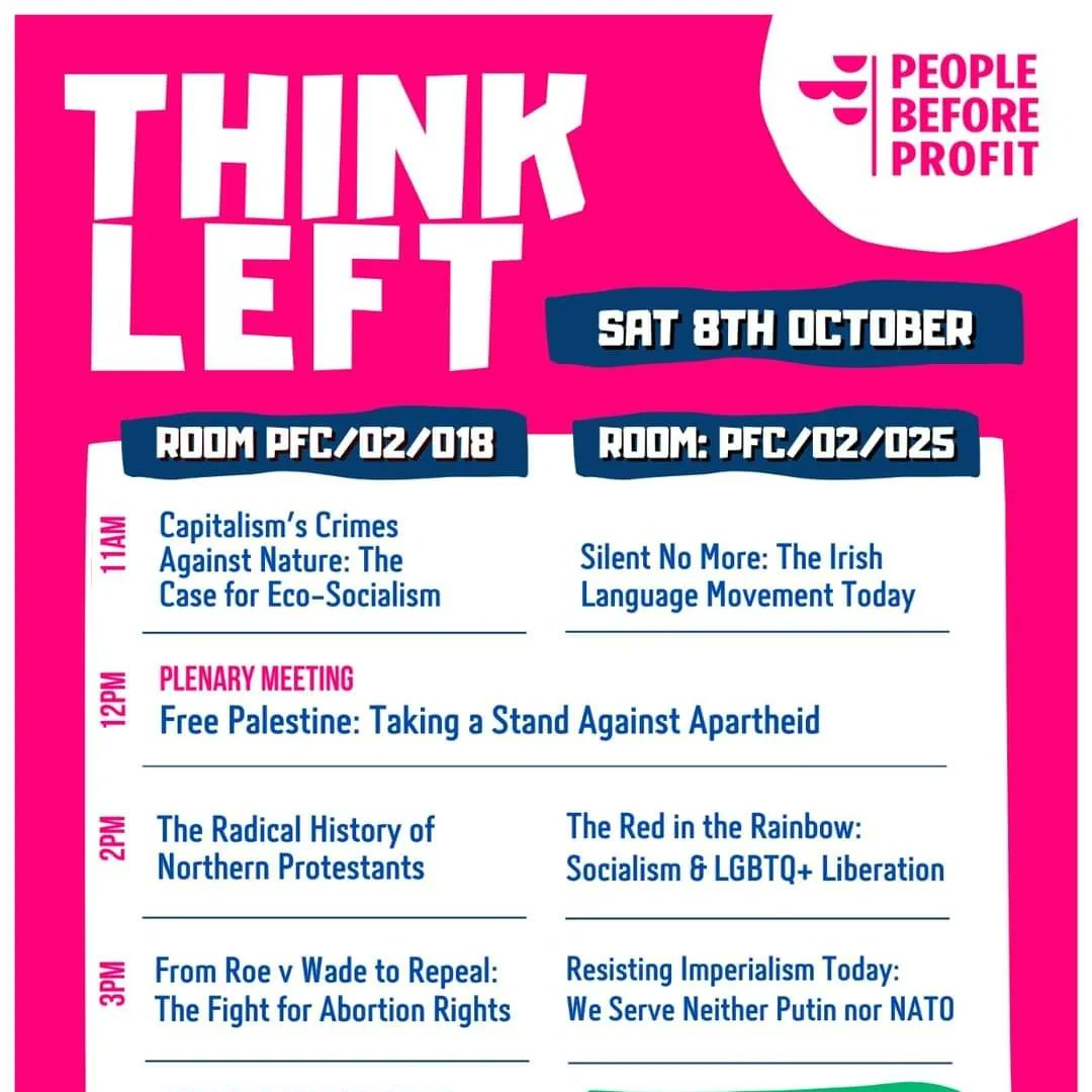 GerryCarrollPBP's tweet photo. Kicking off shortly! Not to be missed.
#thinkleft https://t.co/Xql3lVOJcL