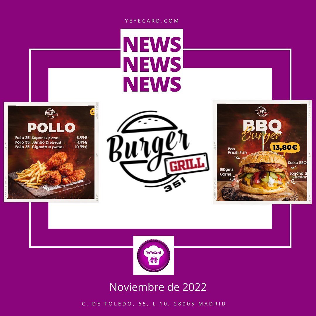 YeYeCard's tweet image. ¿20% de descuento en @burgergrill_madrid? 👀 ¿Promociones todas las semanas? 🖤

Oído cocina! 📝 

¡Nuestra primera incorporación en esta prueba piloto! 💜

¿No os dijimos que iba a ser histórico? ¡Seguid atentos! 🆕

#yeyecard #pruebapiloto #burgergrill