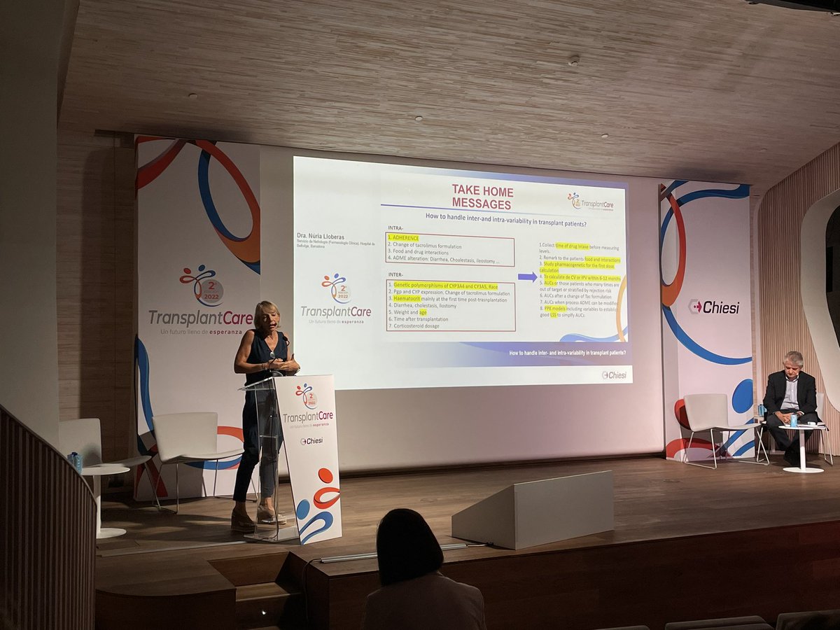 CallemeynJasper's tweet photo. Excellent presentation by @nlloberas on the inter- and intra patient variability of tacrolimus levels #TransplantCare #Chiesi https://t.co/c1ijAx8TvR