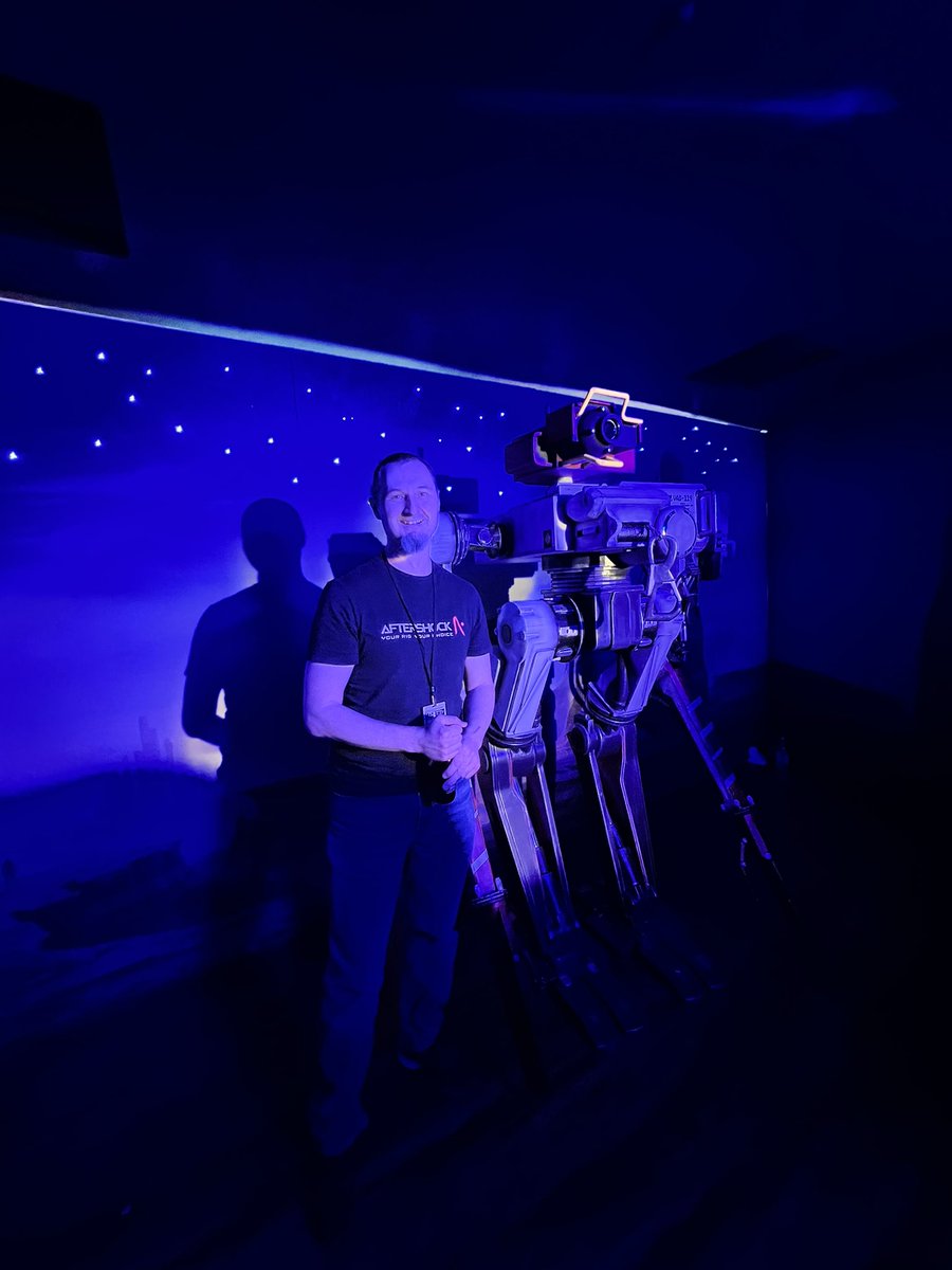 AftershockpcAU's tweet photo. The madman himself visited the #WorldsofBethesda pop up today, where we had our custom @StarfieldGame ✨and #RedFall 🧛‍♂️PCs out on display. Thanks for inviting us over @Bethesda_ANZ https://t.co/hkZ0OueTrq