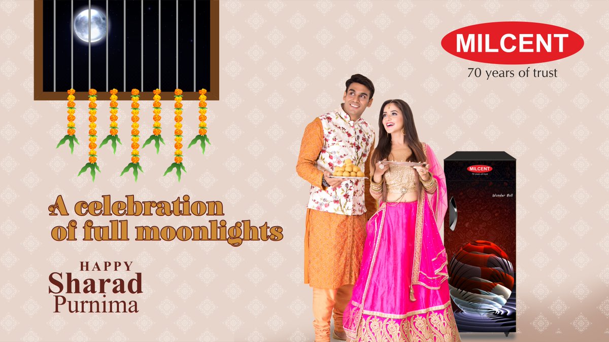 milcent_india's tweet image. On this Sharad Purnima, relish your favourite
festive sweets under the divine and luminous light of
the full moon.
#Milcent #Flourmill #SharadPurnima #FestiveSweets
#FullMoon #LuminousLight