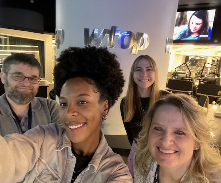 Early morning crew working hard to bring you the latest news on <a href="/WTOP/">WTOP</a> #HappySaturday from <a href="/newsmatt/">Matt Small</a> <a href="/kronzer_news/">Jessica Kronzer</a> <a href="/laurendhamilton/">Lauren Hamilton</a>