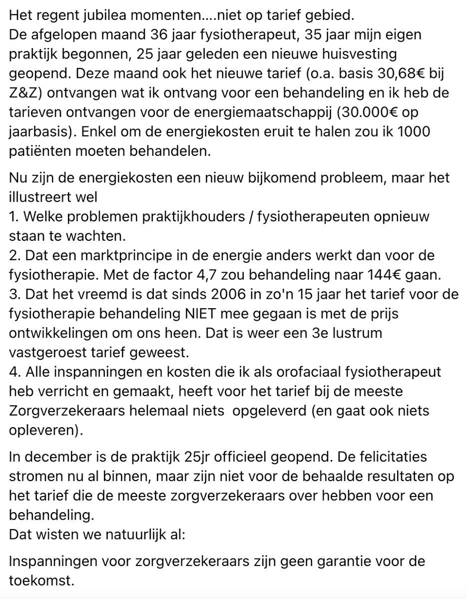 Hazewind0183's tweet photo. Alleen herkenbaar voor fysiotherapeuten (of misschien toch ook voor #burgers, die dit najaar een nieuwe zorgverzekering kunnen gaan afspreken.  
LET OP: #Marktconform is niet altijd tariefvriendelijk en ben je vrij om iedere #zorgverlener te kiezen.
https://t.co/NIHSqxKvAk https://t.co/HglhNVGrhO