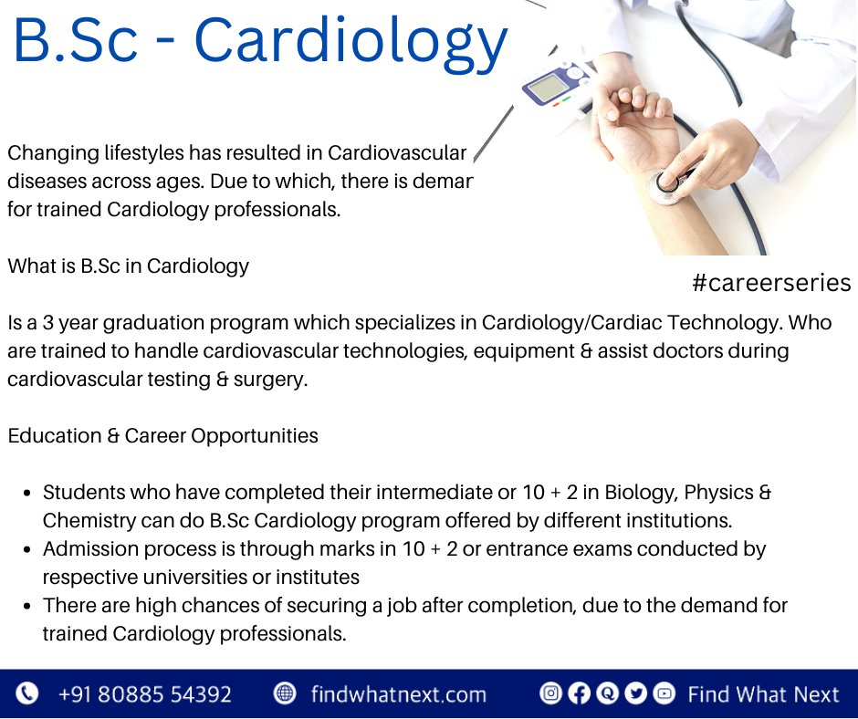 findwhatnext's tweet photo. π Know about https://t.co/TZq5FtDXjy - Cardiology!
β
What is https://t.co/TZq5FtDXjy - Cardiology
β
Education & Career Opportunities
You can callβοΈor WhatsApp π±@ 8088554392 to discuss education & career.
#cardiology #cardiologylife #CardiacTech #BScinCardiology #career https://t.co/PiY5UxCI7e
