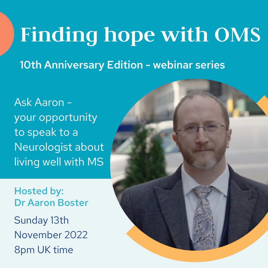 OvercomingMS's tweet photo. We are delighted to welcome back @AaronBosterMD for another interactive #webinar, giving you the opportunity to ask him your questions about living well with #MS.

Find out more and sign up here: https://t.co/taFpQt2fvw

#OvercomingMS #OMS #AskAaron https://t.co/wozEQohvKg