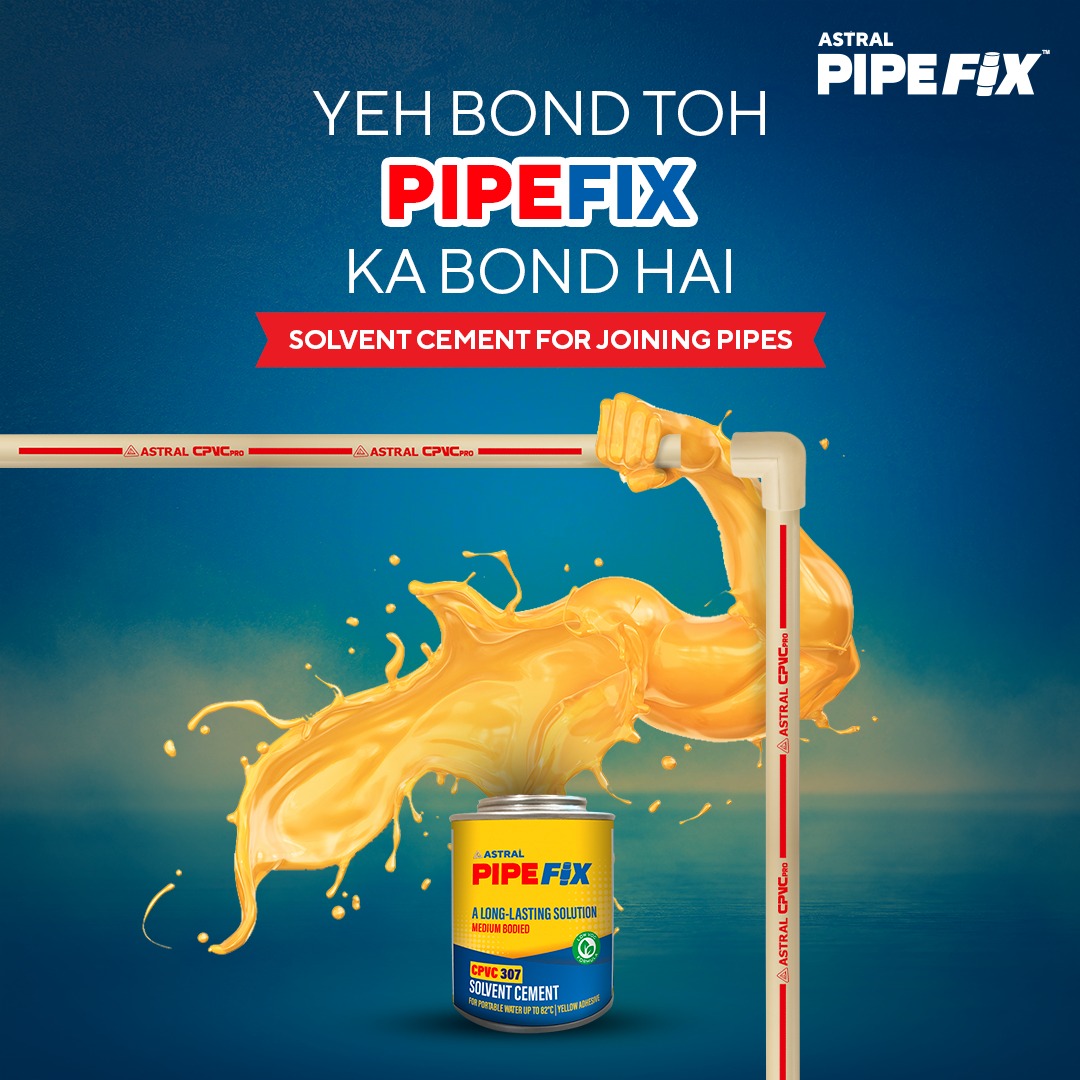 AstralPipes's tweet photo. Astral Pipe Fix is a high-quality range of solvent cement for CPVC, uPVC, & PVC pipes that offers better coverage & withstand high pressure to provide long-lasting & leak-proof joints.
#Astral #AstralPipes #PipeFix #AstralPipeFix #leakproof #BharosemandSaathi #SolventCement https://t.co/dPwphS4qhF