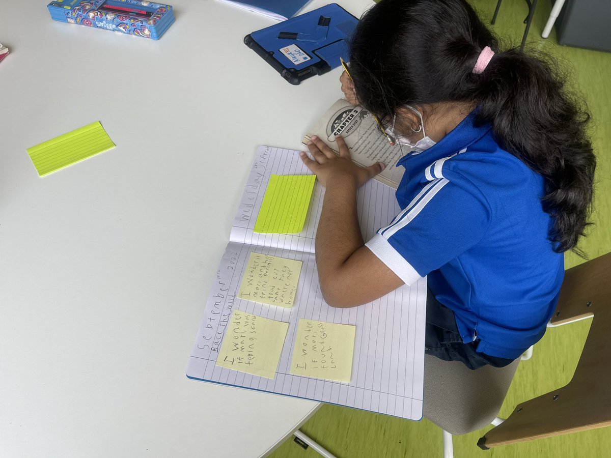 3SS students have been growing as Writer’s and Reader’s! This week, Ss practiced the stop-think-jot strategy, gave themselves a comprehension check as they read &amp; proudly shared their writing during Author’s Chair time! So proud of my kiddos ❤️🥰 <a href="/DAAElementary/">DAA Elementary</a> <a href="/gems_daa/">GEMS DAA</a>