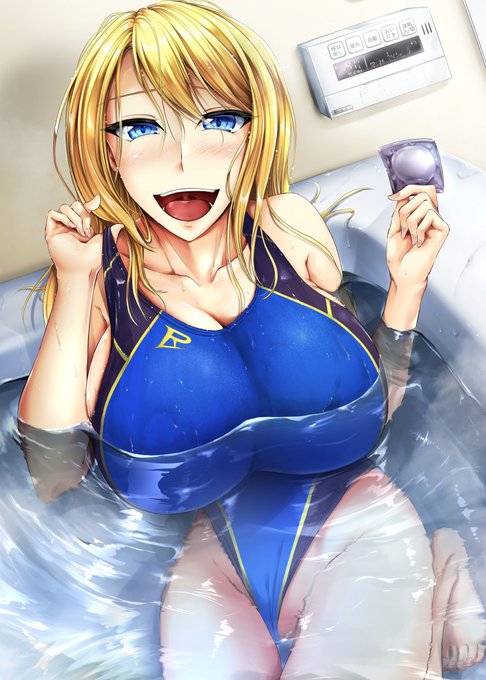 青競泳水着
 #あなたのあお色の作品を見せてください 