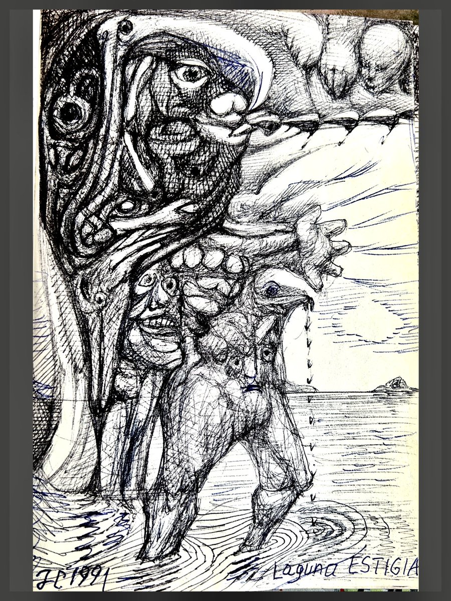 johnhurley's tweet photo. «Laguna ESTIGIA » #sketch #surrealism #dessin #ArtisOnTwitter #outsiderart #fanart #drawing #artbrut #DesignThinking #Estigia https://t.co/0VDmzeViur
