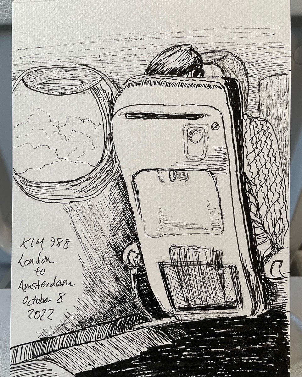 Meg_G_author's tweet image. Yesterday’s #inktober was #trip so thanks to @klm I’m off to #amsterdam today. #inktober2022 #inktober2022trip #inktober2022day7 #flight #window #clouds