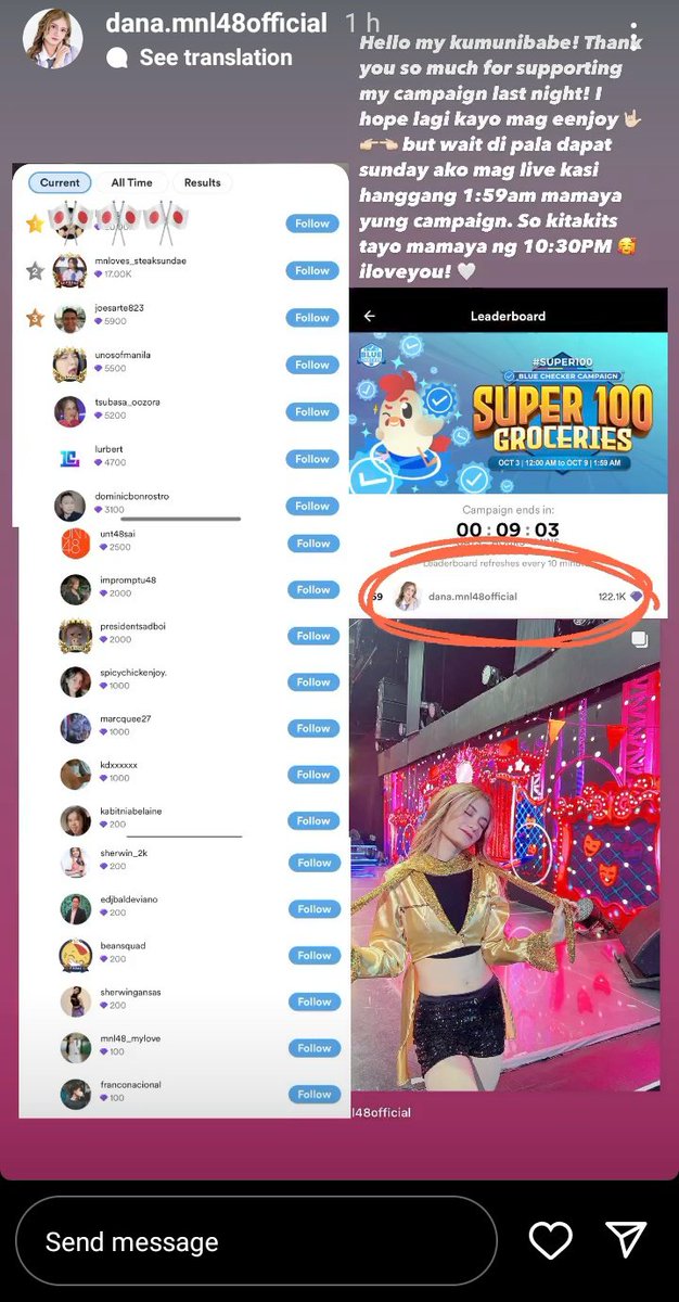D_AlFoDa's tweet photo. [dana.mnl48official Instagram Story - 10/05/2022]

Dana's live is at 10:30pm. See you there!

Follow her other official accounts:  
https://t.co/Z8mI2DTem3

#MNL48 #MNL48Dana @mnl48official https://t.co/gJCYcQYCNq