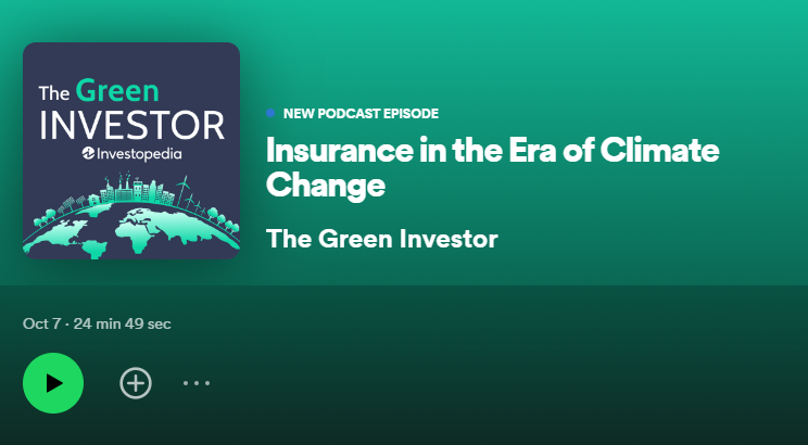 Interesting interview: in the wake of #HurricaneIan's $60+ billion losses, <a href="/calebsilver/">caleb silver</a> &amp; Brian Schneider <a href="/FitchRatings/">Fitch Ratings</a> discuss latest trends in insurance &amp; reinsurance of more frequent climate disasters, incl. increasing rates for customers. open.spotify.com/episode/1aR77r… #climaterisks