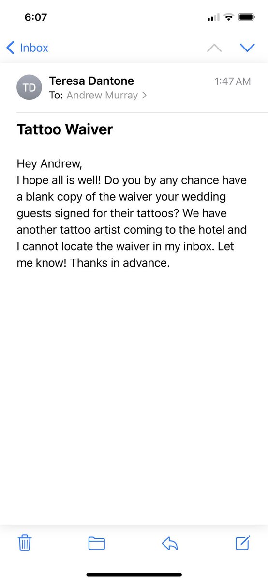 AndrewSurvive's tweet image. Already had our wedding sign and first dance song copied might as well have the trifecta