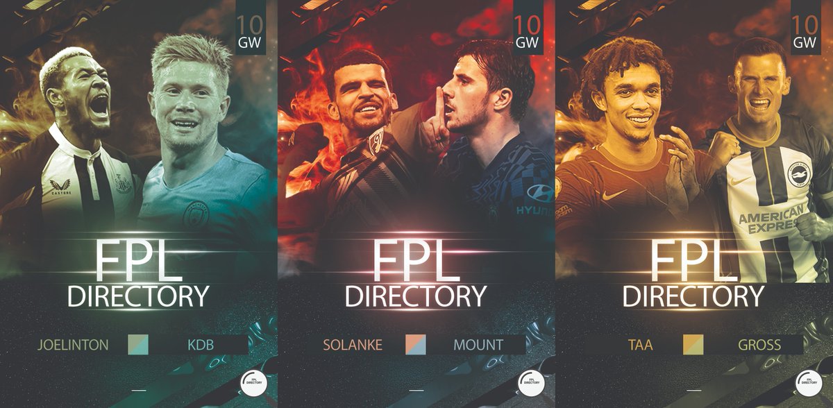 FPLDirectory's tweet photo. #FPL All of #GW10 predicted best performers based upon previous matchup data for this weekend's fixtures.

How many do you have? 👀

#fplcommunity https://t.co/RcTfANQTXp