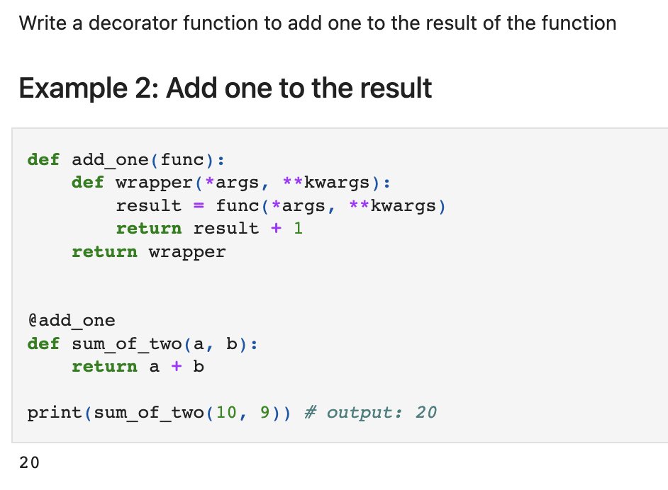 Decorators in Python (with code snippets) Decorators in Python allow us ...
