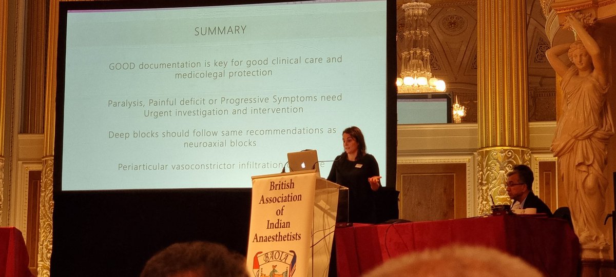 SujeshBansal's tweet photo. Dr Maria Paz Sebastian, Board Member @RegionalAnaesUK starts the 2nd session during @BAOIA8 ASM 2022 with What's New in RA. 

Summary as below photograph. https://t.co/YPu4IfzVy3