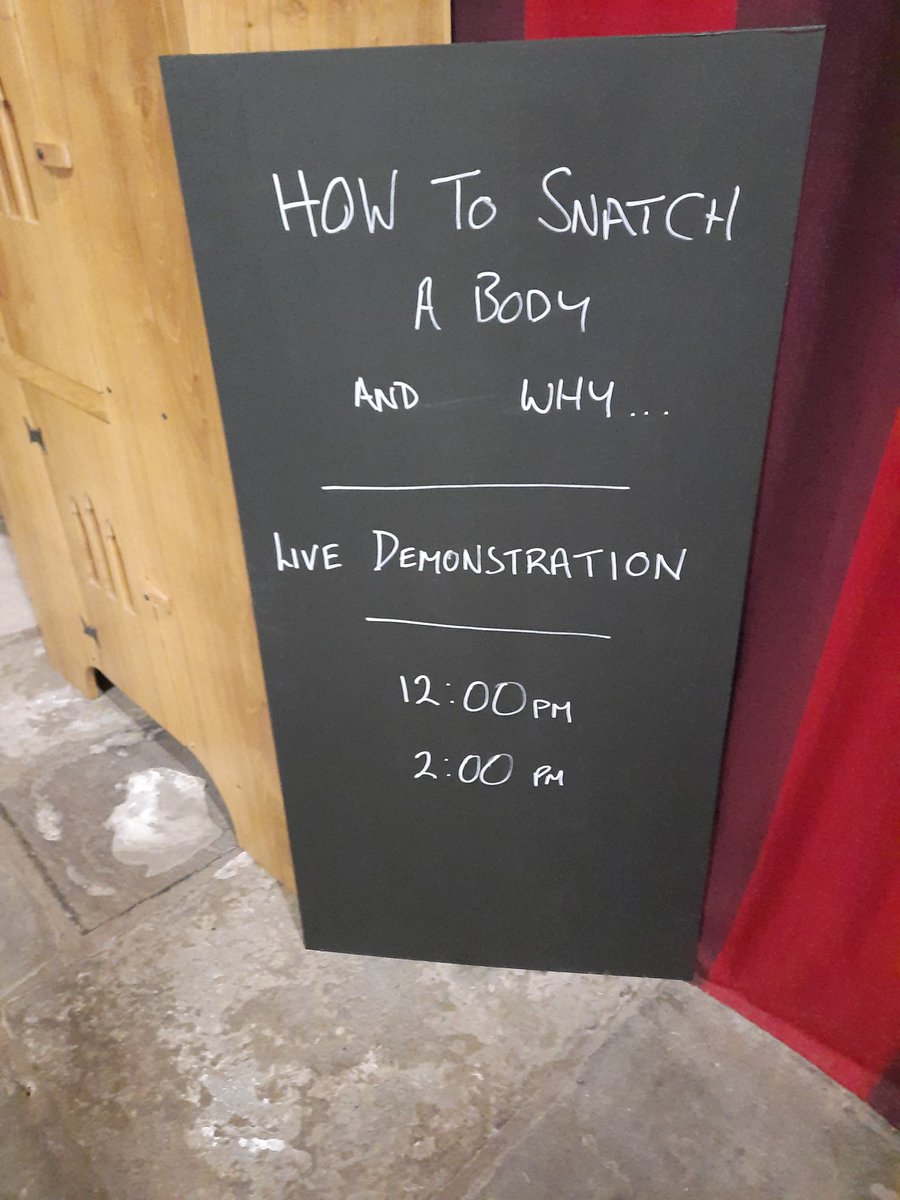 PaulBavill's tweet photo. All set up for a live demonstration of how to snatch a body with @foreignfieldlhg and @sandwellcouncil 

And look @macabreroadtrip a geunine mortsafe in the room https://t.co/Fc8IM9DCMM