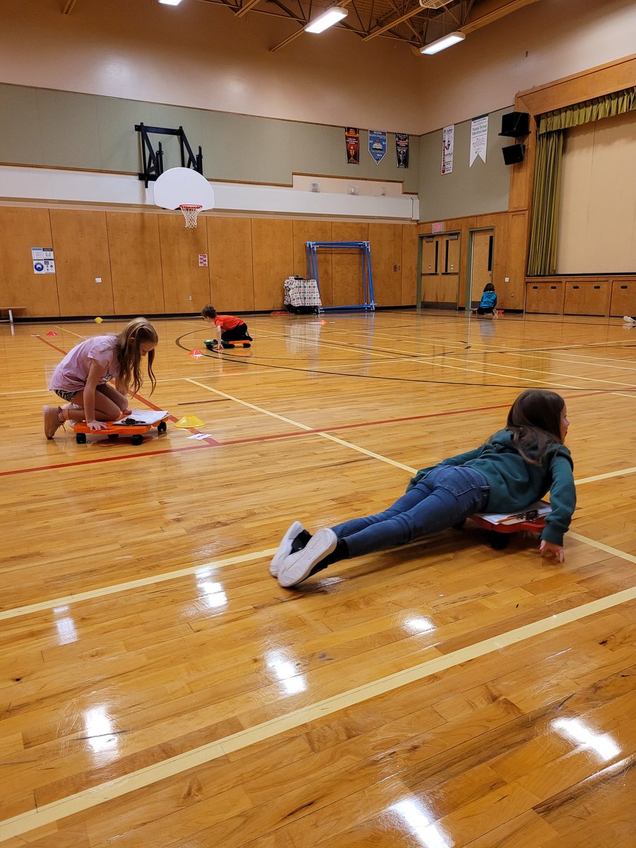 physedteachCCES's tweet image. When your PE teacher is also your grade 3 Math teacher...we scooted for Scoot! #perks #mathmovement #numbersto1000 #scooterboards #watchuslearn @TCRCE_NS