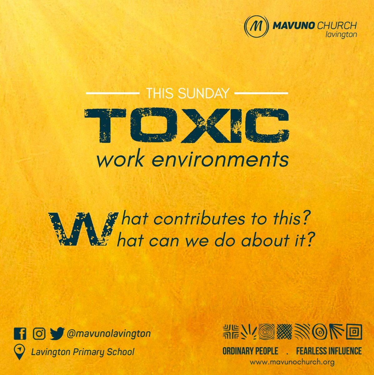mavunolavington's tweet photo. This Sunday , as we continue our sermon series - How are you really doing - we are all about #toxicworkenvironments. What contributes to this, and more importantly what can we do about it? 
Tomorrow 10am, Lavington Primary is the place! Tell à friend to tell a friend! https://t.co/n7LbKhcBOE
