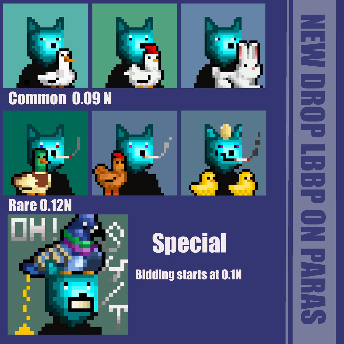 Gengrider1's tweet photo. This is pixel art, hello. The most adorable and cool There are more than a hundred different items available. And this is the most recent addition to our lineup. I hope you enjoy it
👉🏻👉🏻https://t.co/1hcOzwtQuI
#paras #nft #nftcollectors #nftparas #near #nftparas https://t.co/mOePzCBNs1