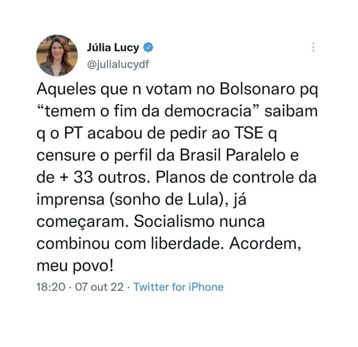 MathiasPoeta's tweet photo. @zeca_dirceu E colocar um no poder que Além de suas Corrupções e Fake News, tbm quer censurar as pessoas, uma Vergonha. #ContraACensuradDoPT https://t.co/YgFmnun1cp
