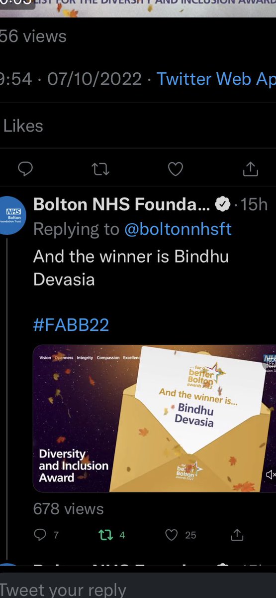 bindhu_devasia's tweet photo. Feel honoured to receive FABB Award 2022 for Diversity&Inclusion,dedicating to all staff who goes above and beyond each day to keep our patients safe and value each other especially my Team on B3โค๏ธ https://t.co/xrafAyaXtZ