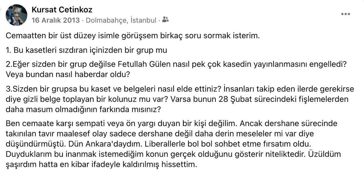 @mgokdogann @guneyyazar Mehmet öyle cımbızlarsan bunu da cımbızla canım. O cımbızladıklarının da tarihine öncesi sonrası gelen tweetlere ayrıca olaylara da bak.