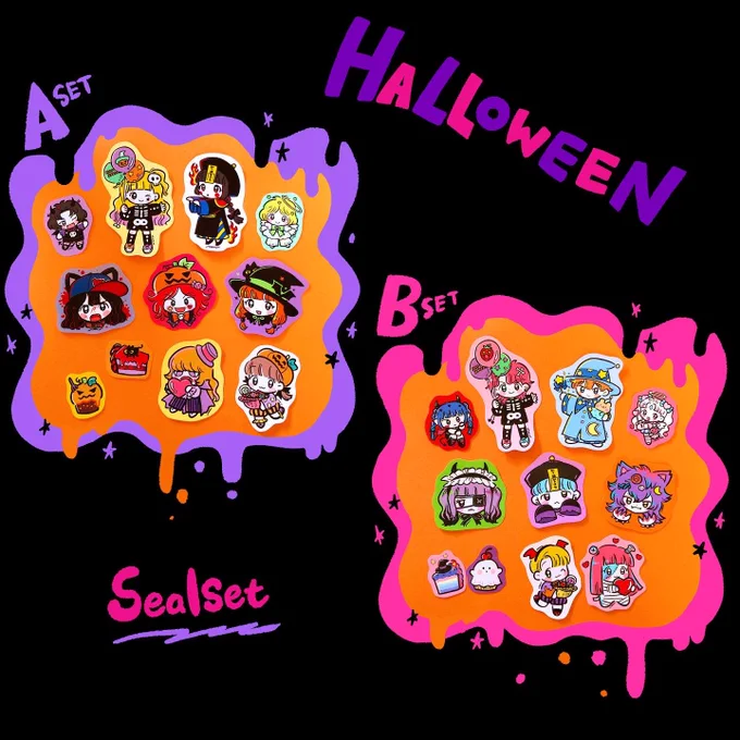 再入荷・ハロウィンフレークシール・キョンシーミニステッカーセット・ハロウィンステッカー▼10/9(日)夜8:00〜 