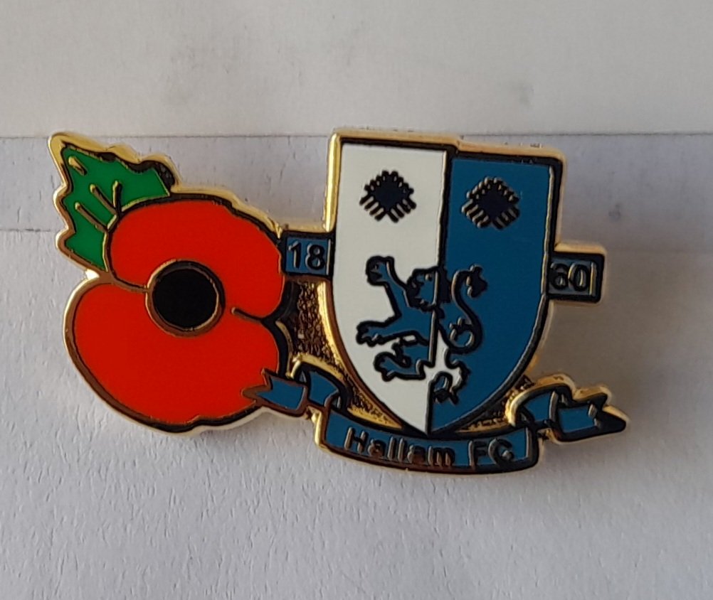 Many thanks to @ian_swfc of @HallamFC1860 for this brilliant badge. Cheers buddy, and good luck today against @GarforthTownAFC.Up the Countrymen!