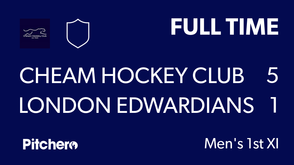 CheamHC's tweet image. FULL TIME: Cheam Hockey Club 5 - 1 London Edwardians 4
#CHELON #Pitchero
cheamhockeyclub.co.uk/teams/139687/m…