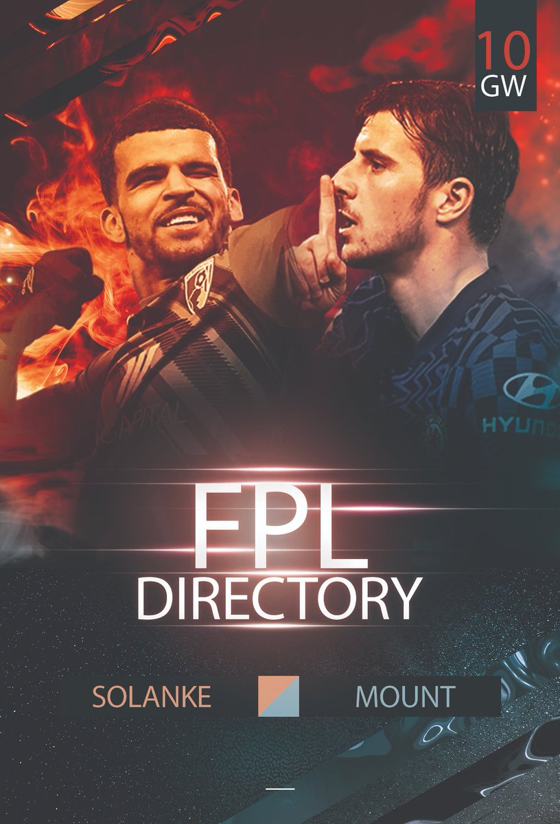 FPLDirectory's tweet photo. #FPL #GW10 Based upon previous matchup performances, 2 of the best players to own this GW: Solanke and Mount.

Solanke scored a brace last time v the foxes and Mount averages 7 points per 90 v Wolves

#FPLcommunity #gw10 #fantasypremierleague #fantasyfootball #fpltips https://t.co/78xMKMz47Y
