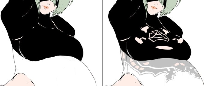 お腹と胸に合わせて服の模様入れて、微調整を続けてやっと納得できる形になってきました。
I put in a clothing pattern to match her belly and breasts, and continued to fine-tune the pattern to finally get a shape I was happy with. 