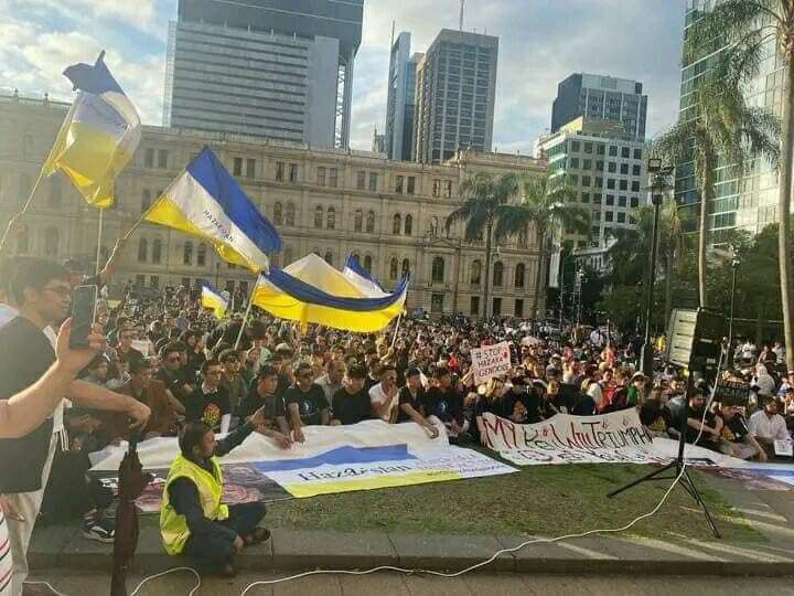 ZohalAzra's tweet photo. Protest in Brisbane Australia! You did not disappoint at all! More power to our movement #StopHazaraGenocide https://t.co/Jy8fqEvzaj