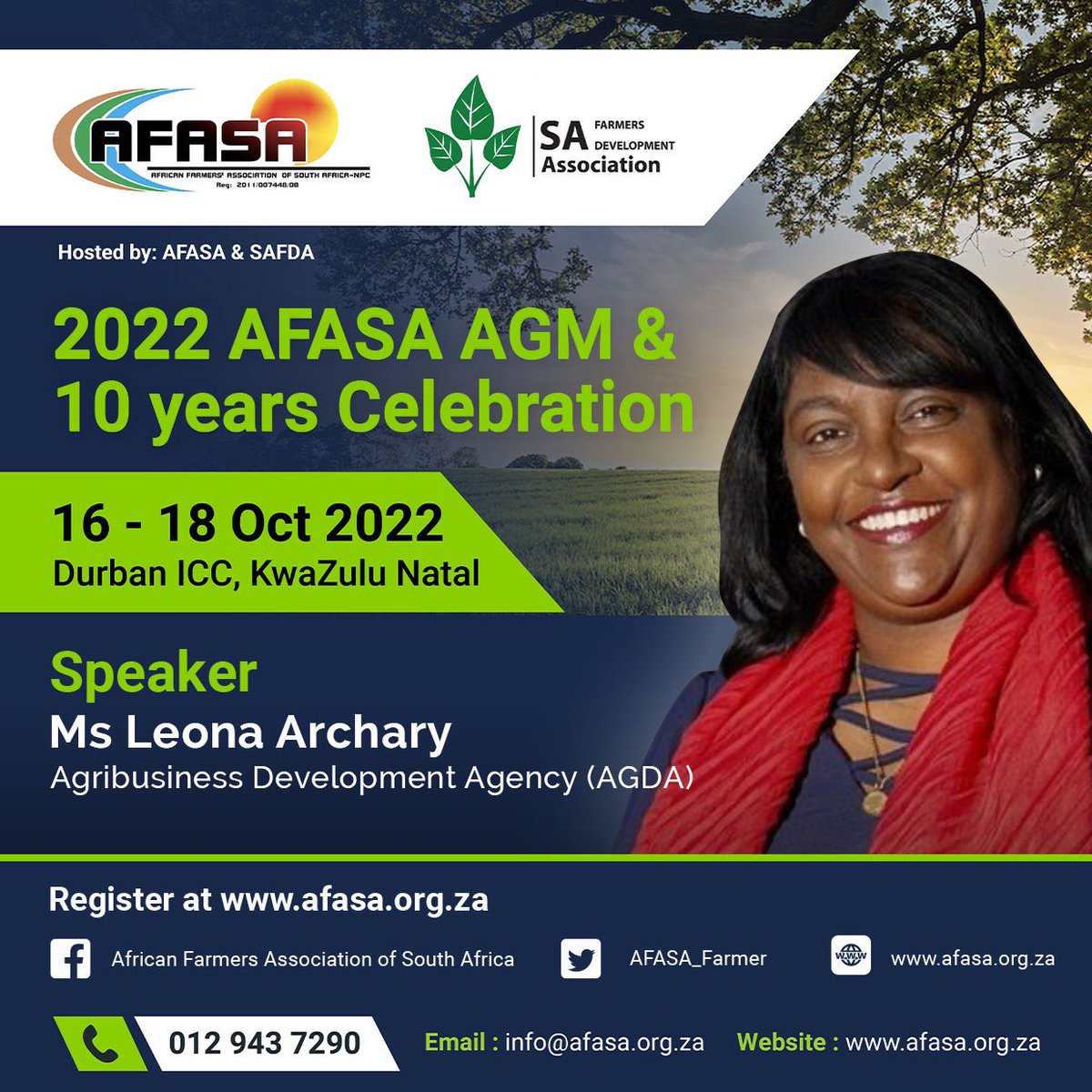 AFASA_agri's tweet photo. 2022 AFASA AGM and 10 years celebration speakers
Register at https://t.co/Plvylp3xt6 to book your entry tickets.
#AFASA #AfricanFarmersOrganisation #tenyearscelebration #SAFDA #AgriculturalPartnerships https://t.co/qPWuZyn48B