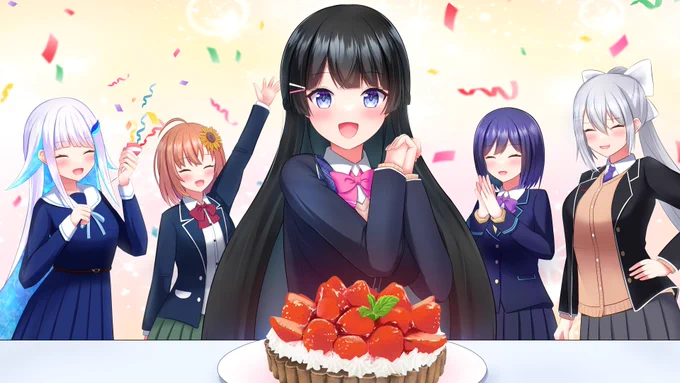 二週間ほど前、委員長の誕生日に上げた脱出ゲームの立ち絵とスチルをまとめました～!表情差分は他にもいくつかありましたが、目と口と眉のパターンの組み合わせでしたね#みとあーと #ヘル絵スタ 