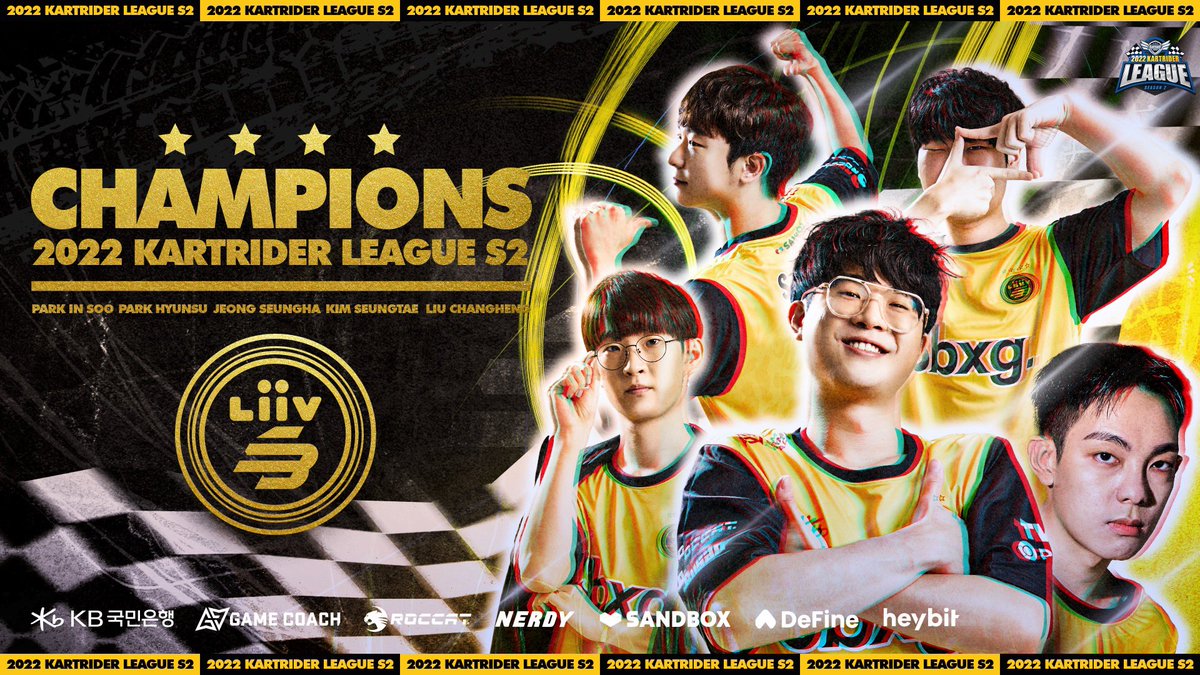 BNKFEARXLoL's tweet photo. 📍 Kartrider match result.

양대 우승을 이뤄낸 2022 카트라이더 시즌 2🏎
팬 여러분의 열띤 응원이 있었기에 가능했습니다!
다음 시즌에도 힘찬 응원 부탁드립니다!

#LSB  #KART #LSBWIN #withLSB https://t.co/HbGv4lGWmW