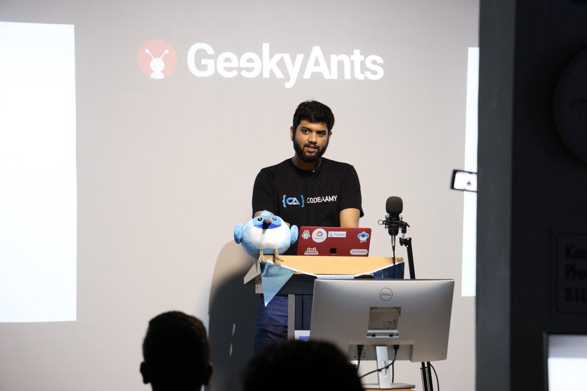 geekyants's tweet photo. Our next speaker is @shreebhagwat94, Founder & CEO, @codeaamy.
Titled, "Flutter Rendering Engine: Behind The Scenes", Shree's talk explores the workings of Flutter. He will talk about how Flutter render your app.
Join us here - https://t.co/AhAuosQBTS
#flutterfest #flutter https://t.co/Q7eVhq4nEN